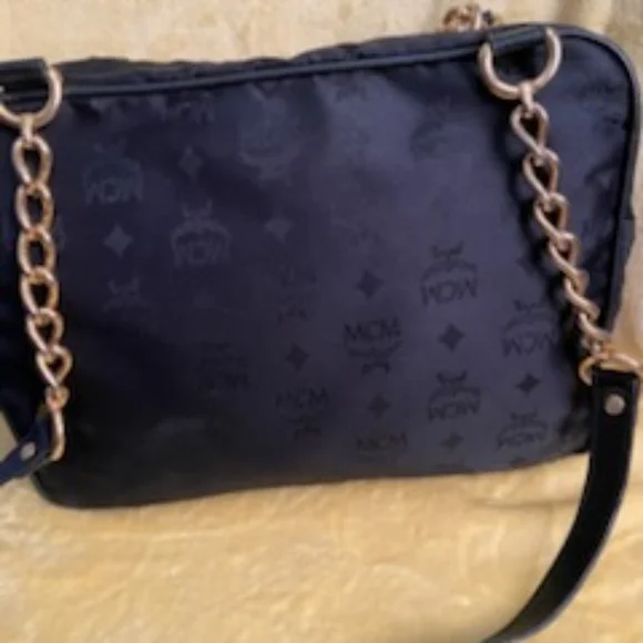 MCM Black and Gold Shoulder Bag - Picture 10 of 11